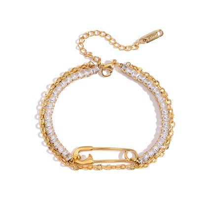 Pin Layered Bracelet