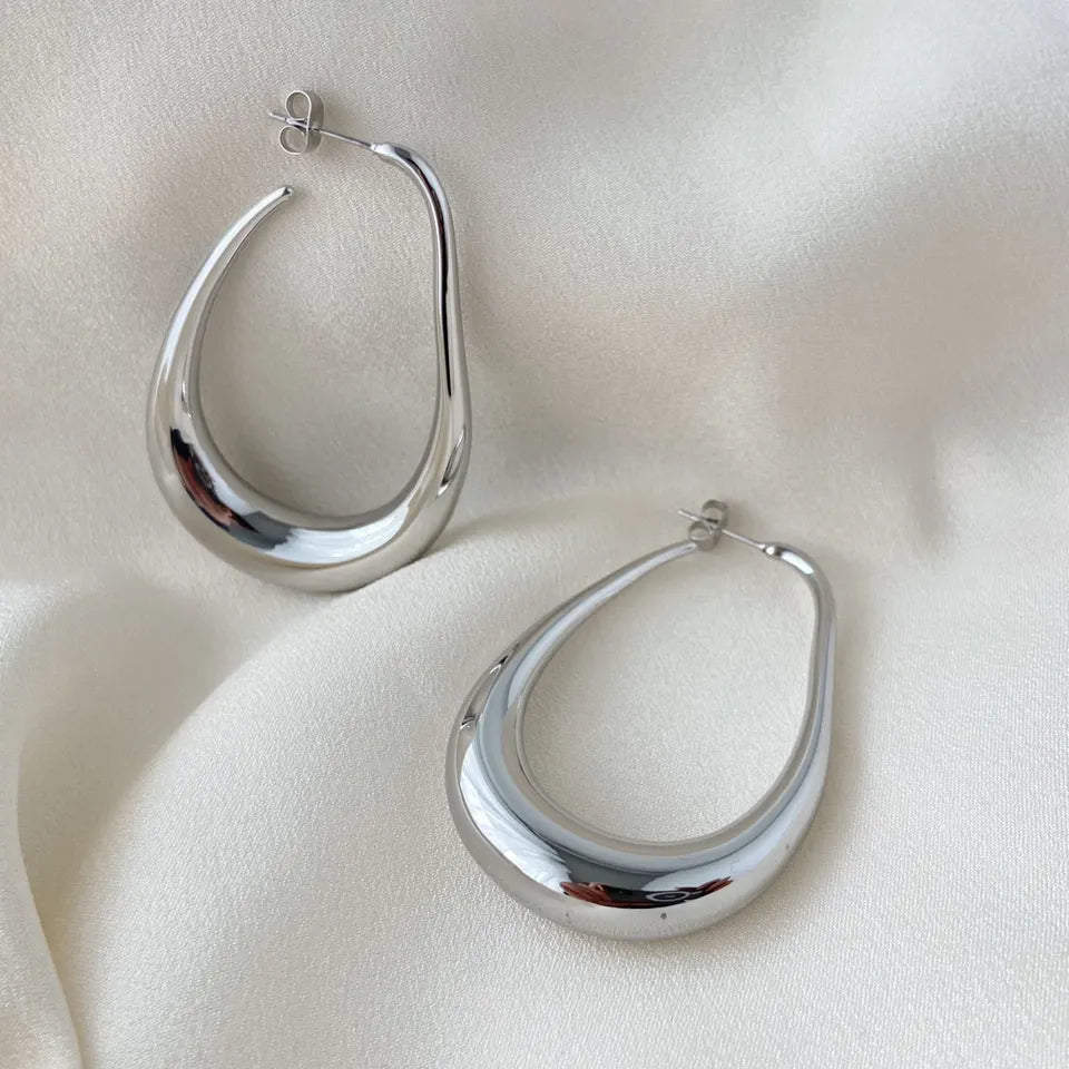 Ellipse Earrings- Silver