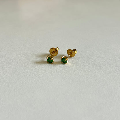 Petite Emerald Studs
