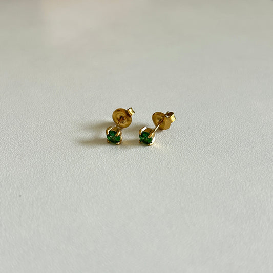 Petite Emerald Studs