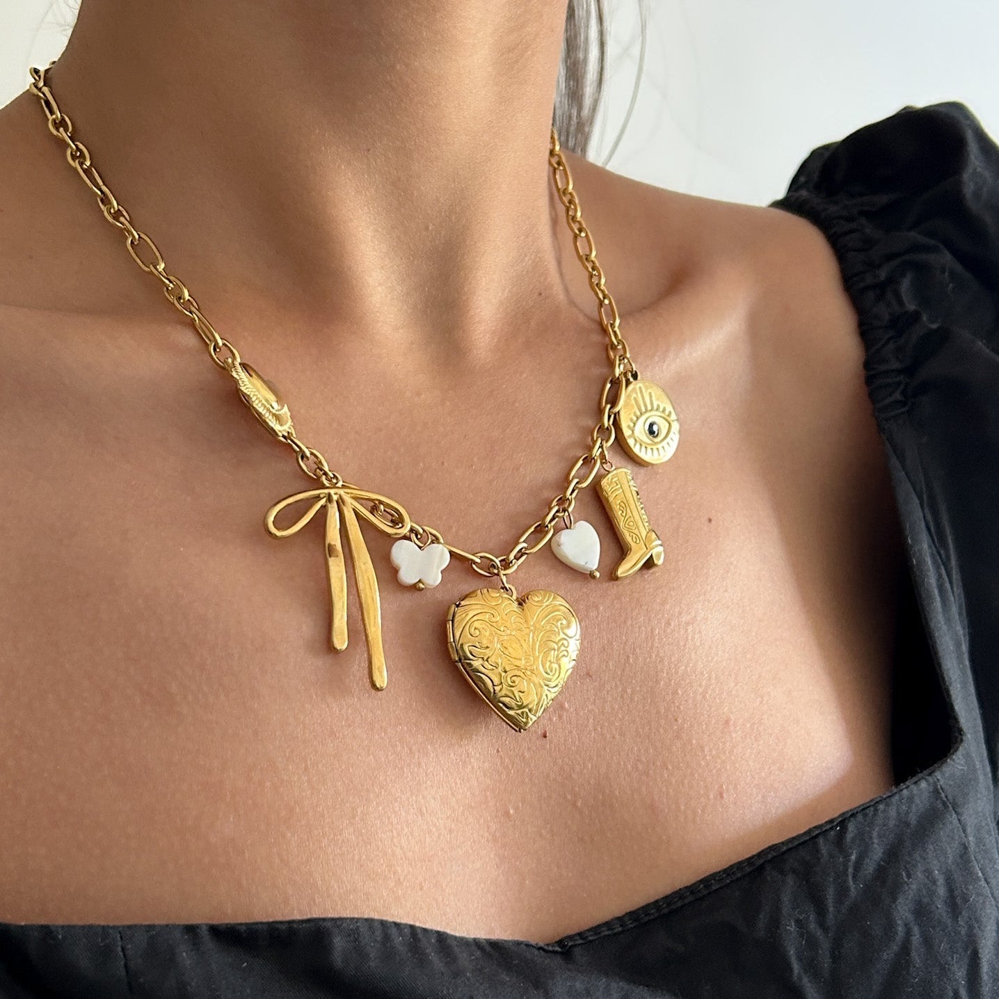 Big Heart Charm Necklace