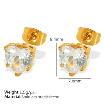 Heart Zircon White