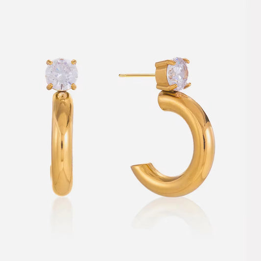 Half Hoop Studs