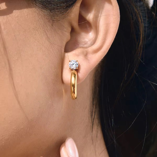 Half Hoop Studs