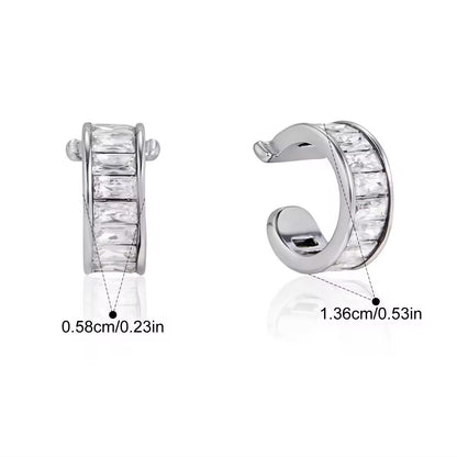 Baguette Earcuff- Silver
