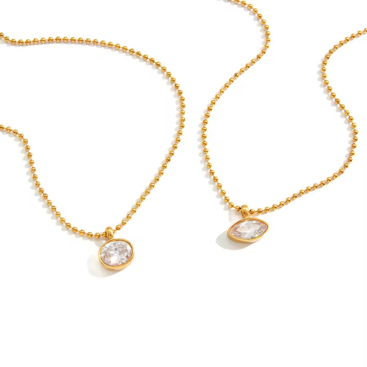Bezel Beads Necklace