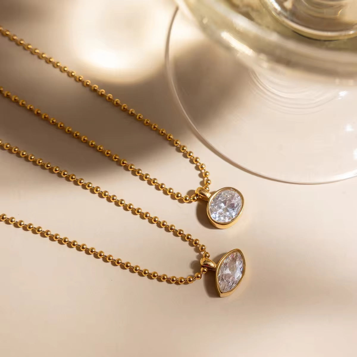 Bezel Beads Necklace