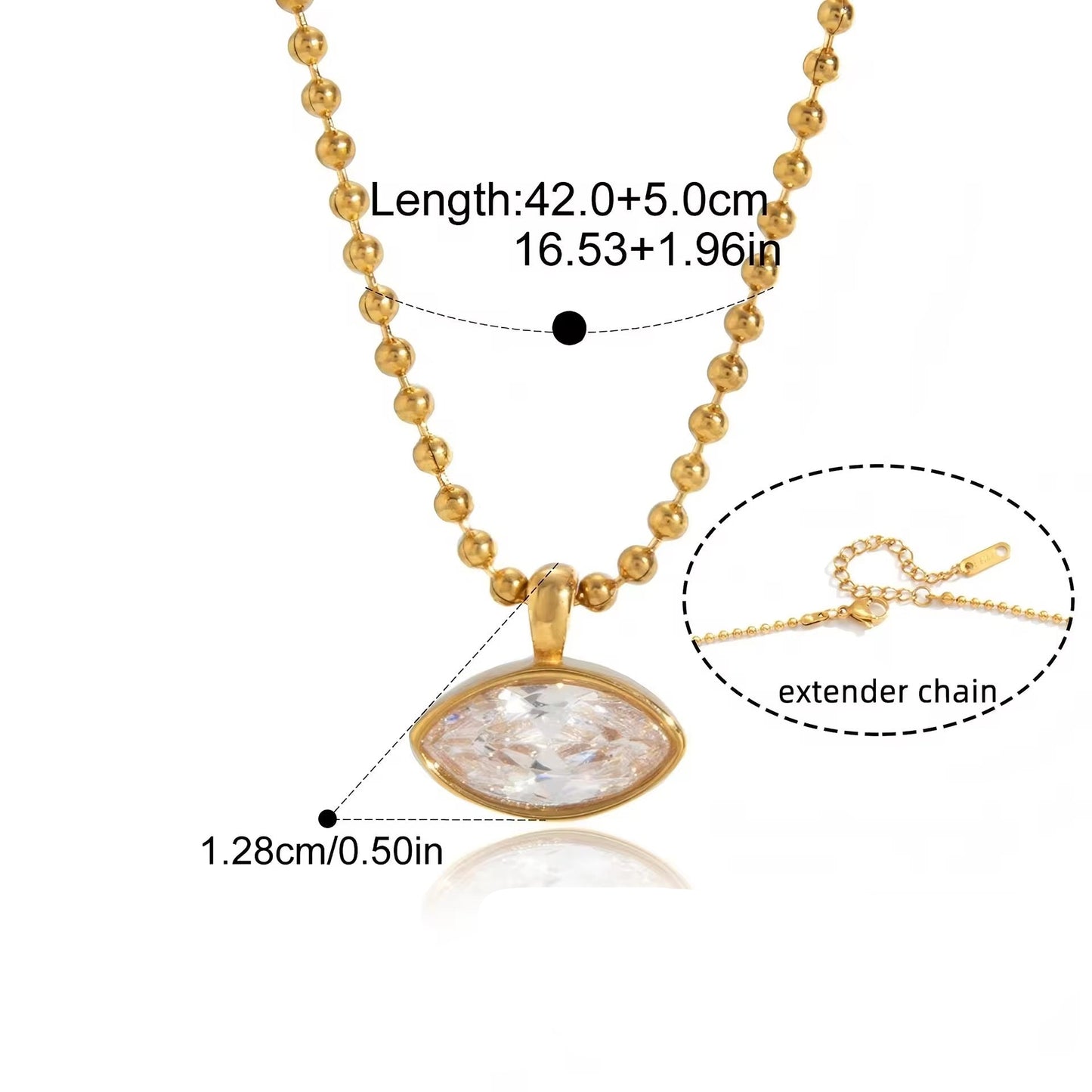 Bezel Beads Necklace