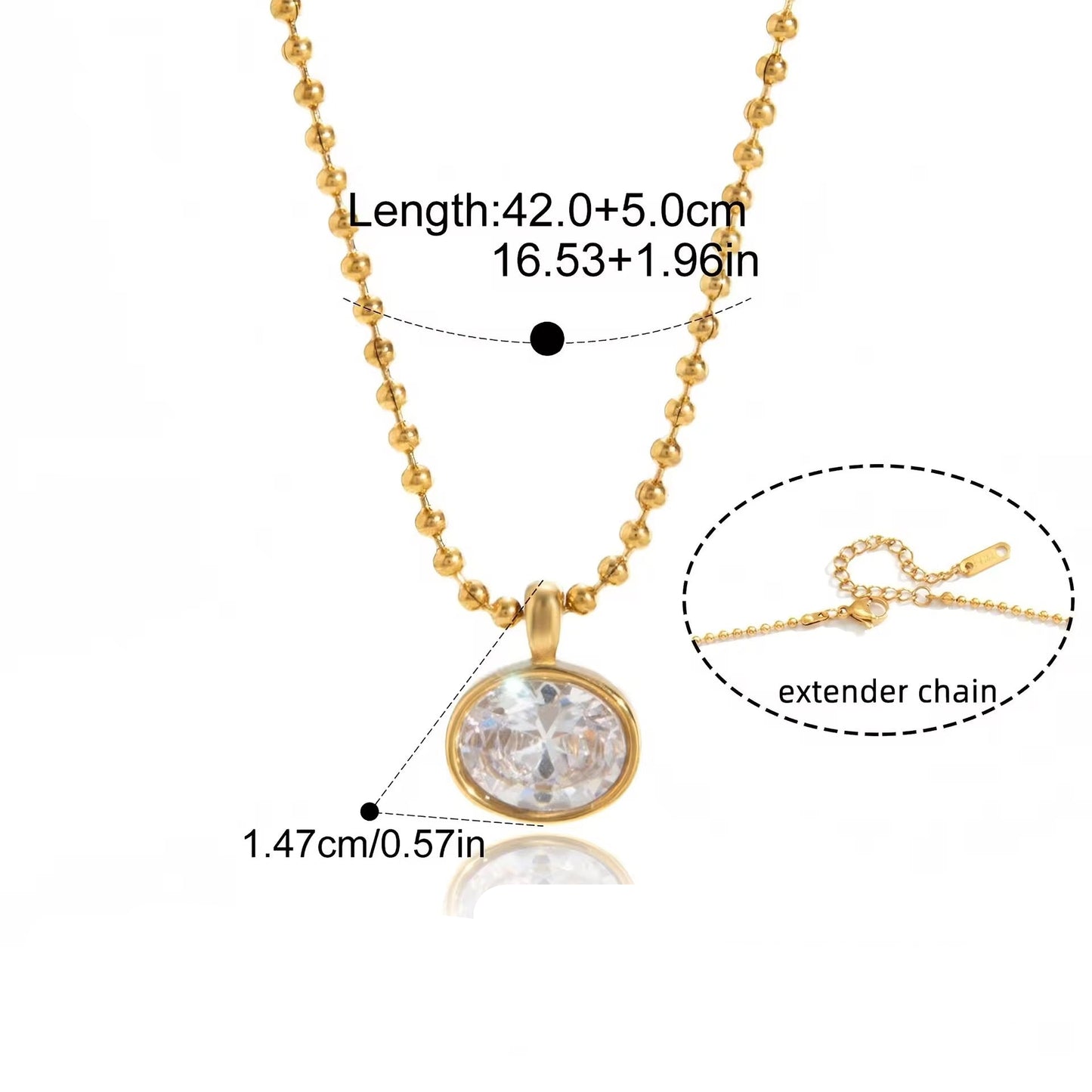 Bezel Beads Necklace
