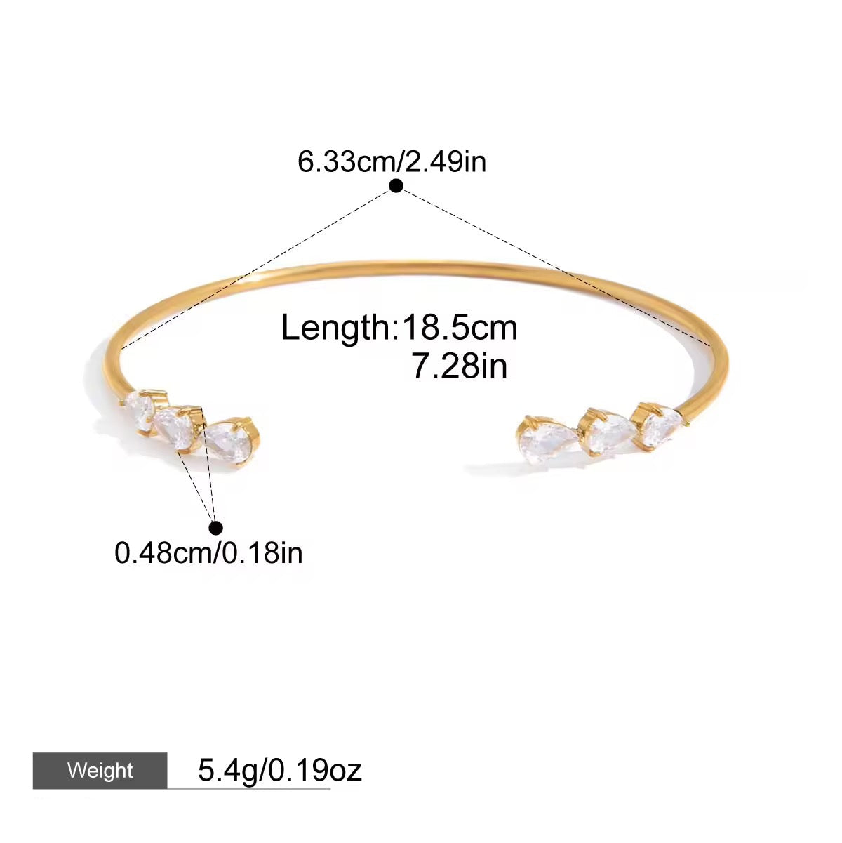 Torque Pear Necklace