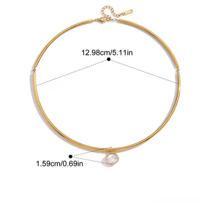 Bezel Collar Necklace