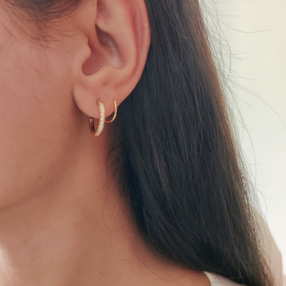 CZ Spiral Earrings