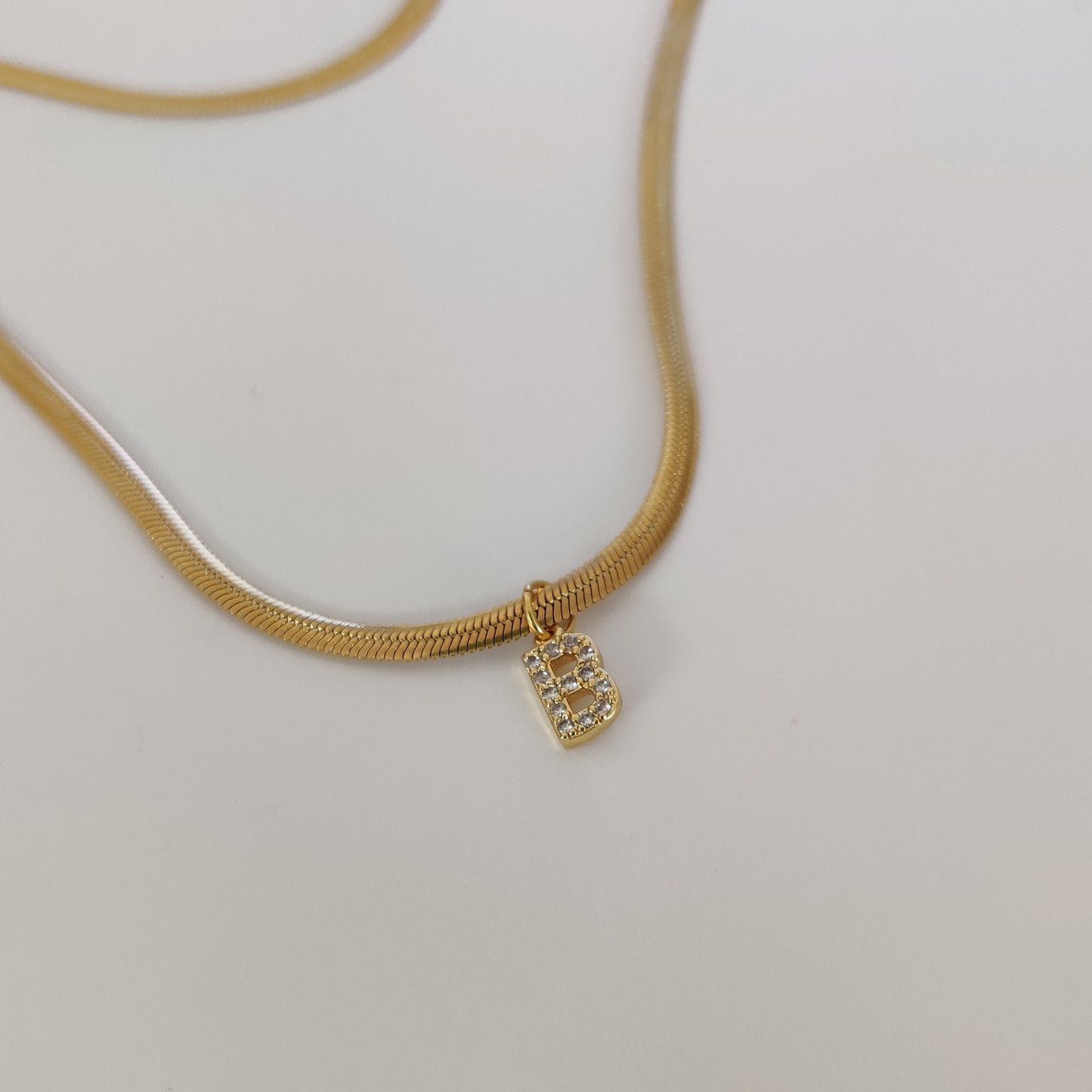 Mini Stone Initial Necklace