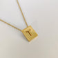 Square Initial Necklace
