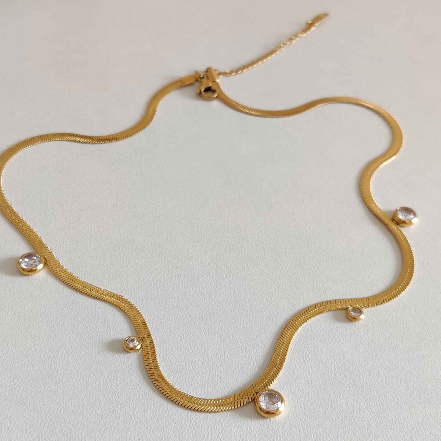 Studded Serpentine Necklace