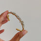 Zirconia Glam Gold Cuff