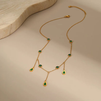 Emerald Drops Chain