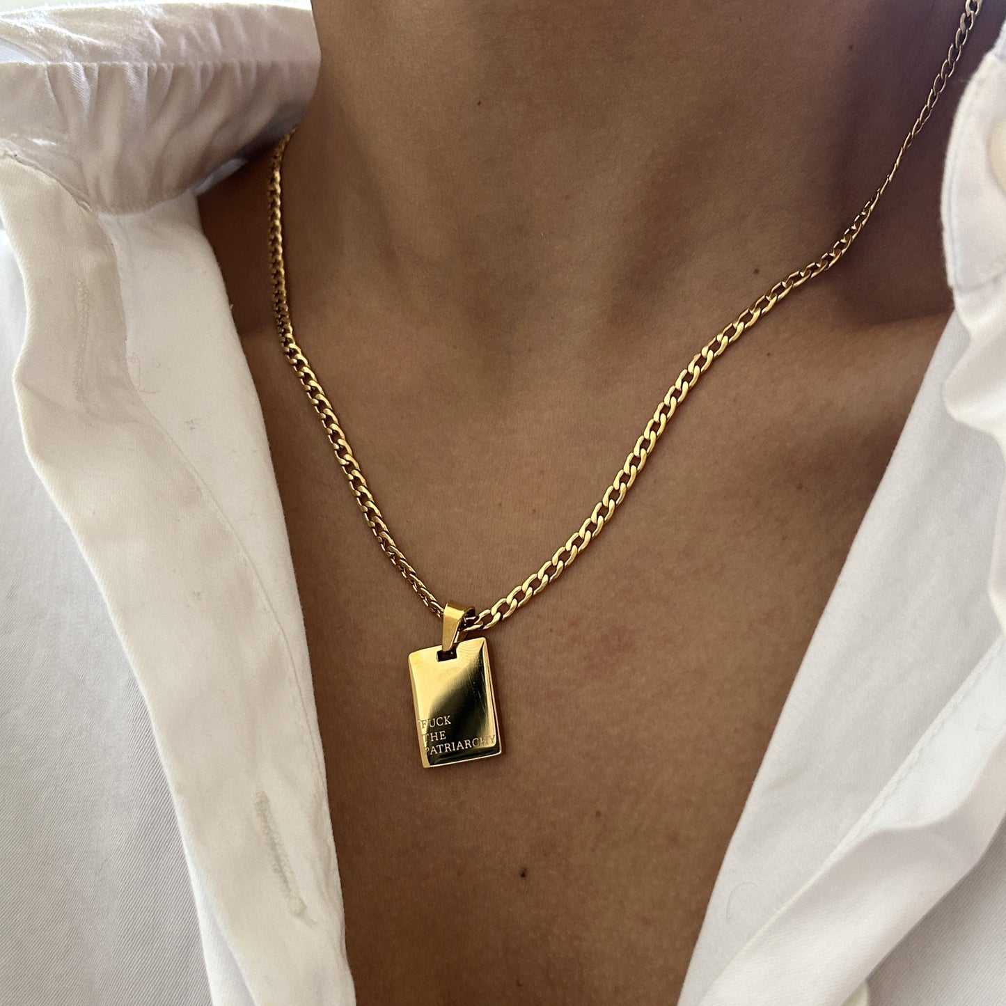 Fuck The Patriarchy Necklace