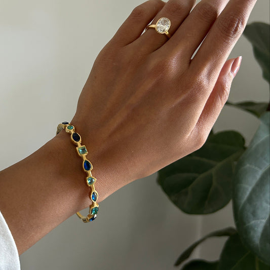 Blue Studded Bangle