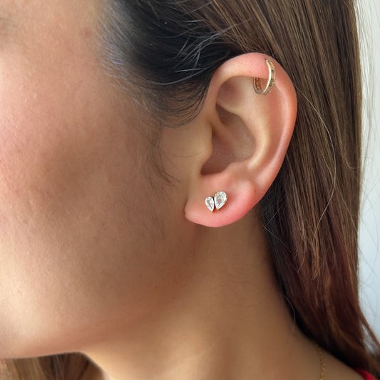 Twin Pear Studs
