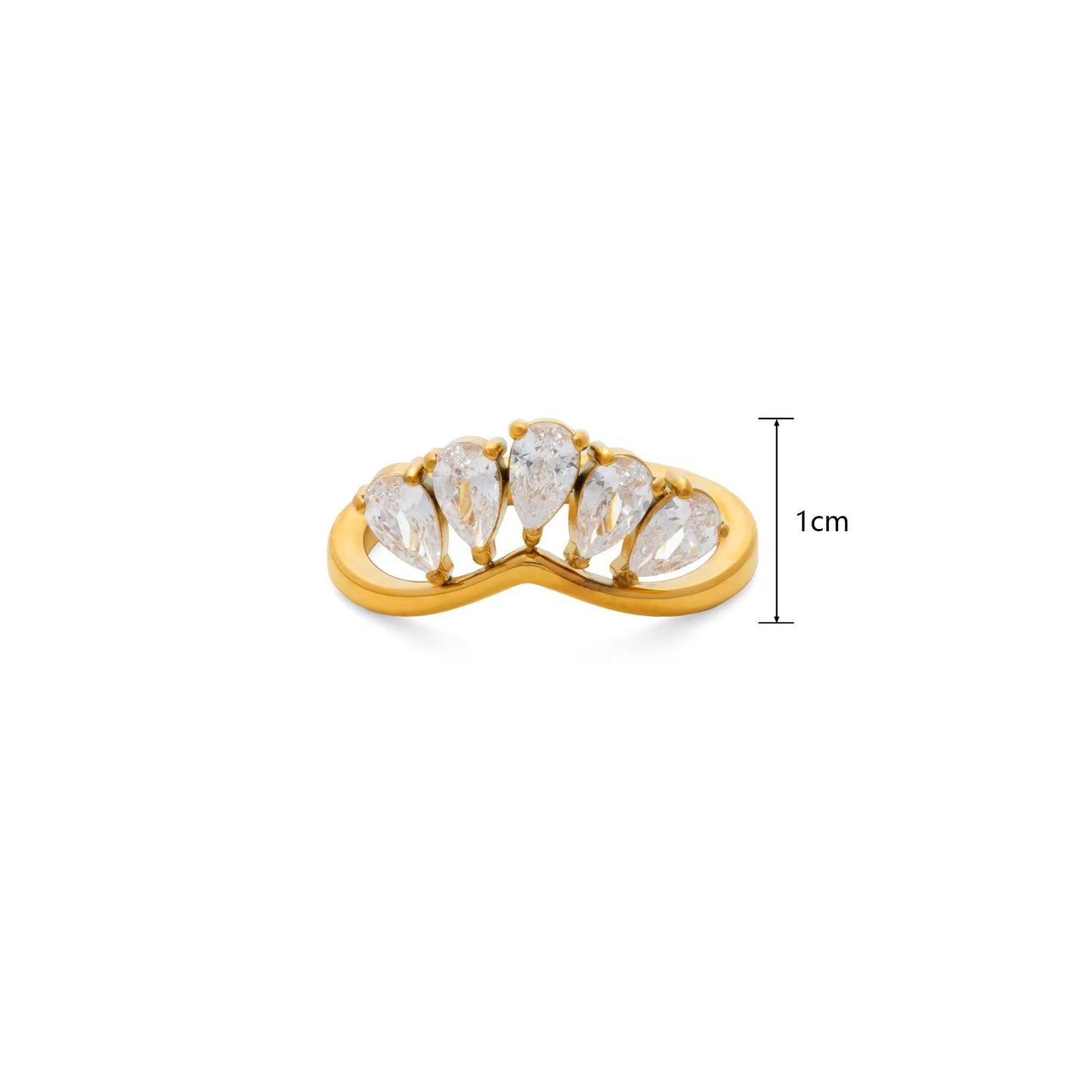 Pear Arc Ring-Size 6