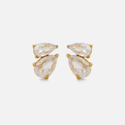 Twin Pear Studs