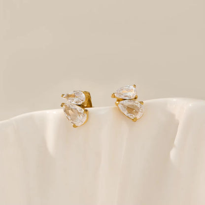 Twin Pear Studs