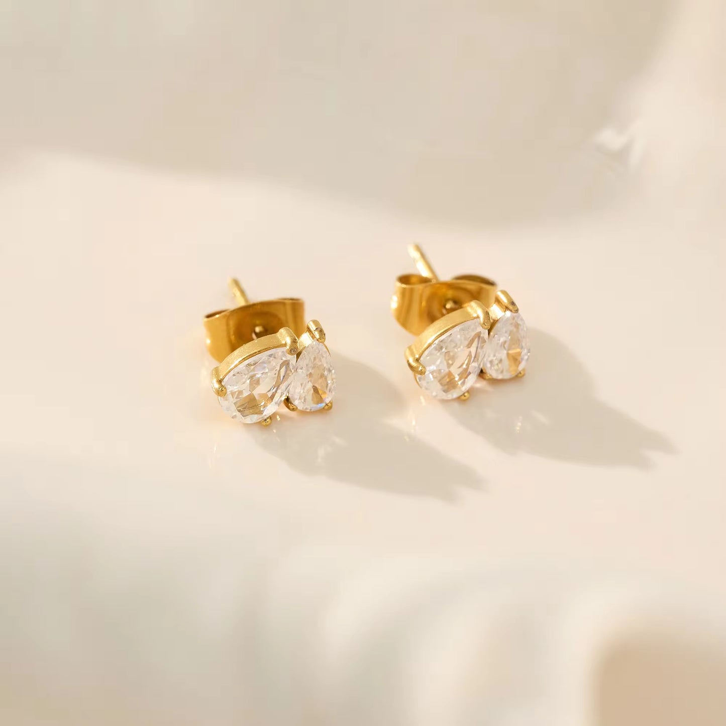 Twin Pear Studs