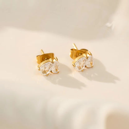 Twin Pear Studs