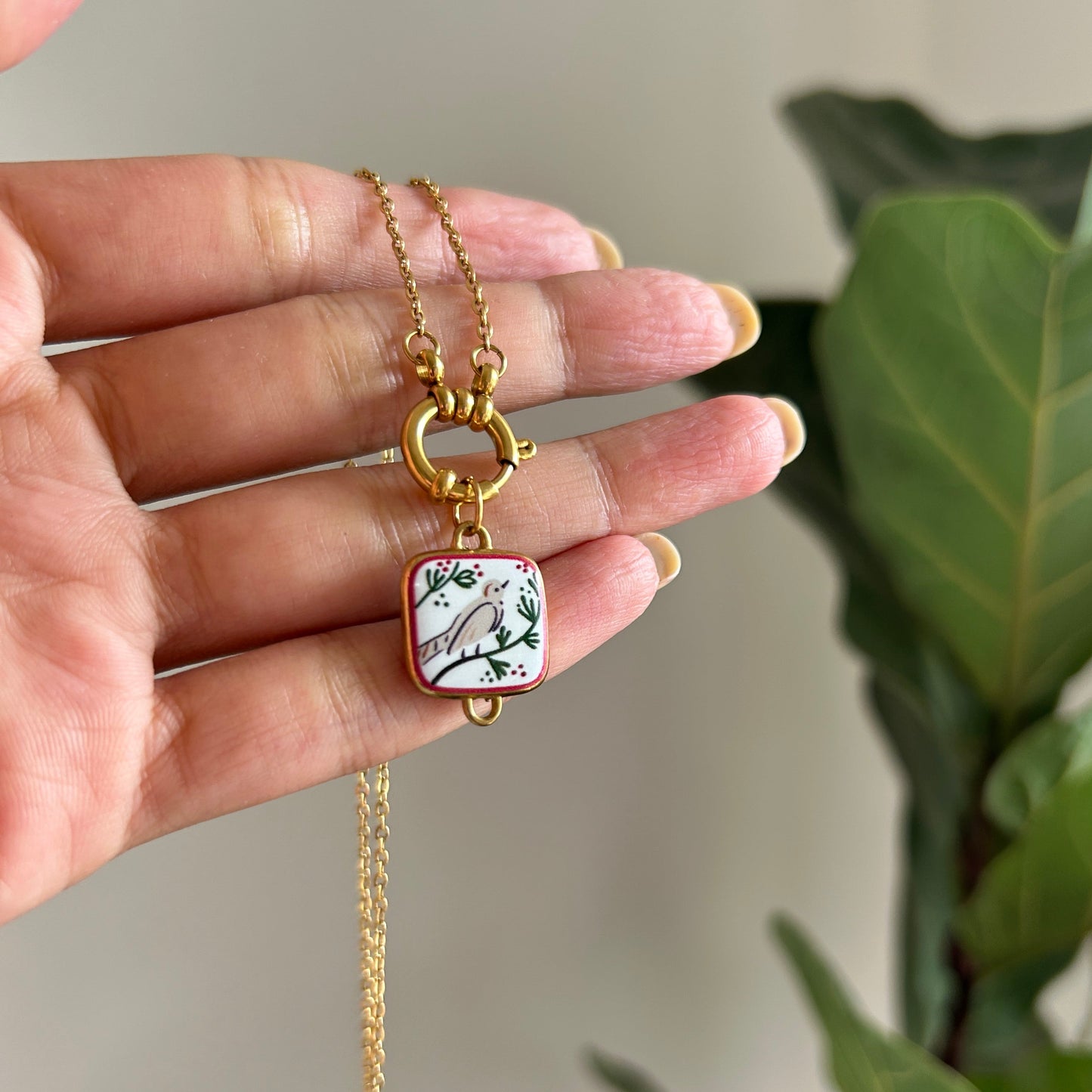 Ceramic Bird Charm