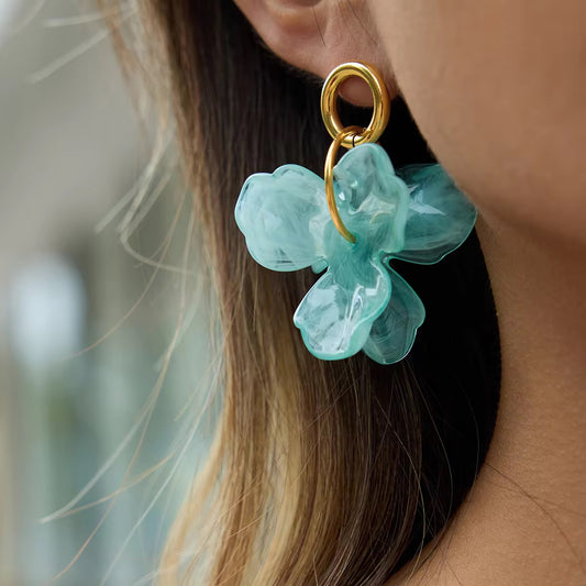 Blue Statement Earrings