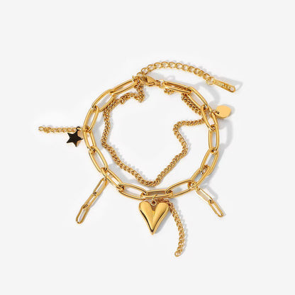 Elongated Heart Bracelet