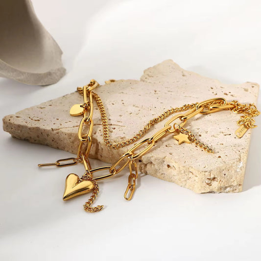 Elongated Heart Bracelet