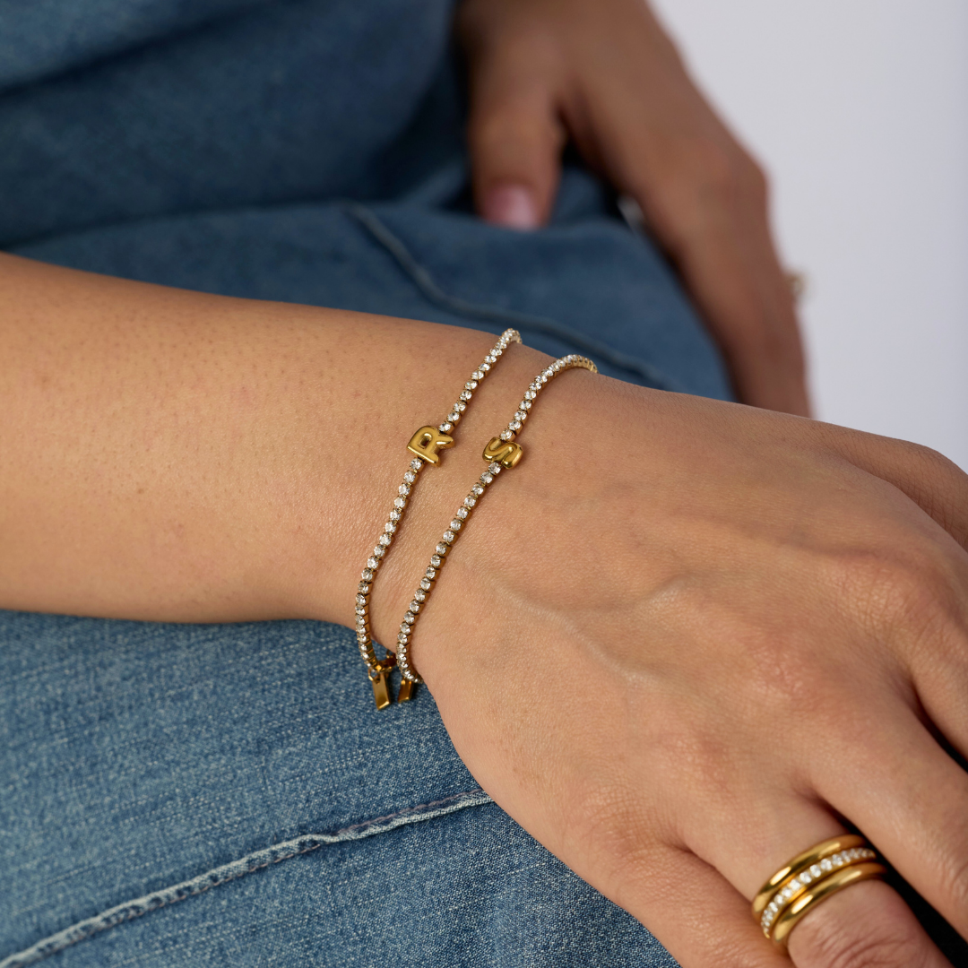 Initial Tennis Bracelet