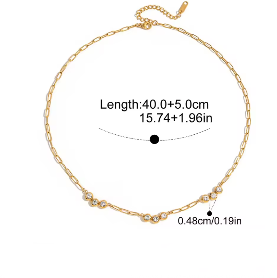 Zirconia Paperclip Chain