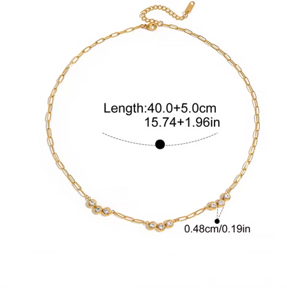 Zirconia Paperclip Chain