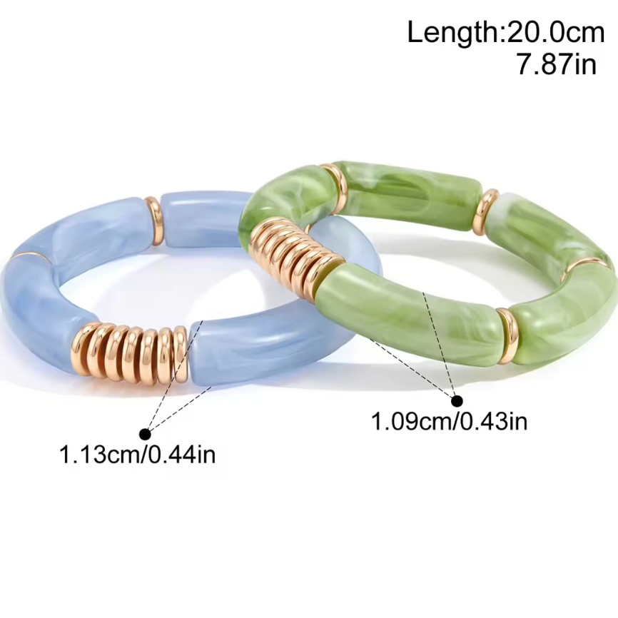 Bright Resin Bangles Set