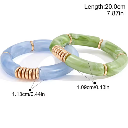 Bright Resin Bangles Set