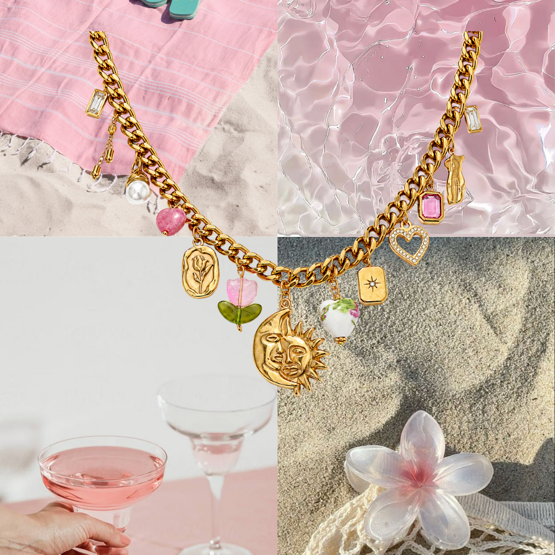 Pink Charm Necklace