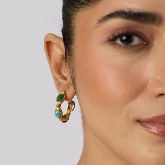 Multi Gem Earrings