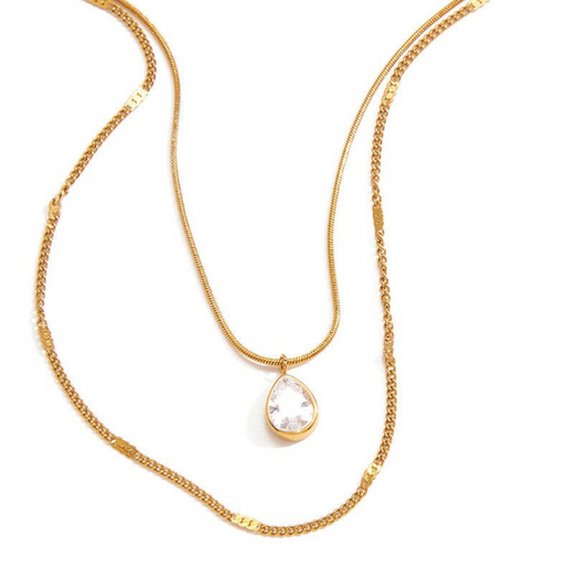 Dual Pear Necklace