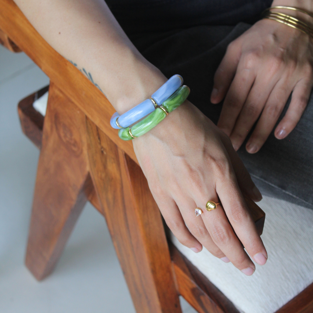 Bright Resin Bangles Set