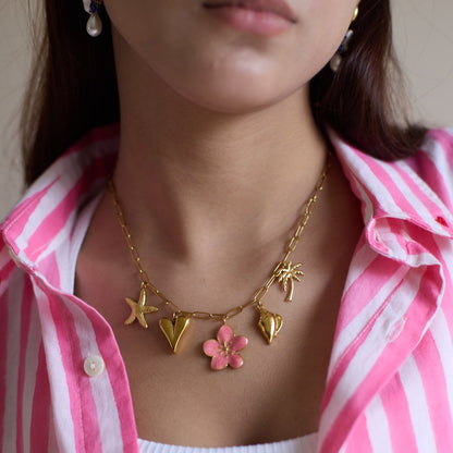Hibiscus Charm Necklace
