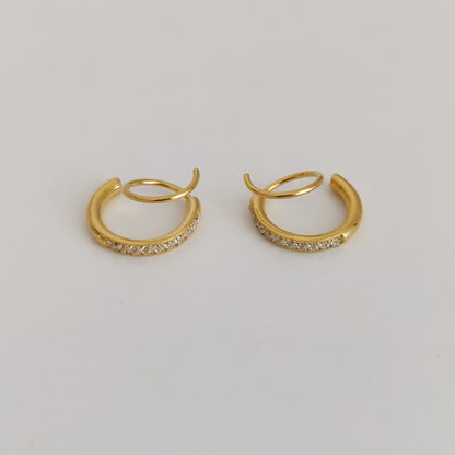 CZ Spiral Earrings
