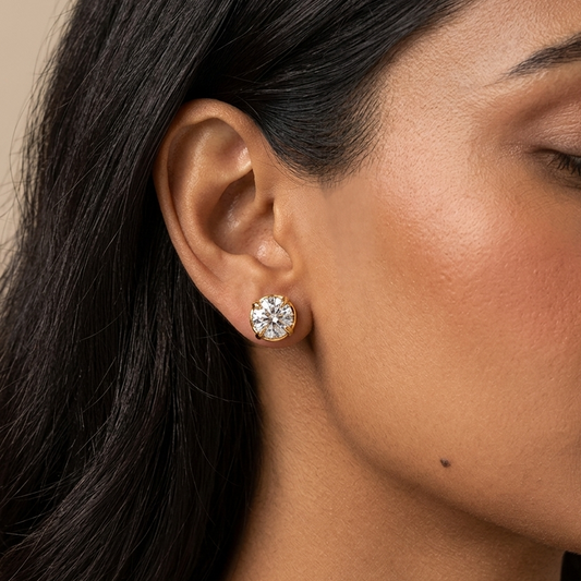Round Solitaire Studs
