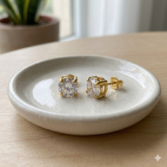Round Solitaire Studs