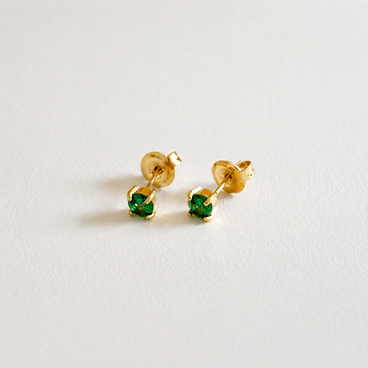 Petite Emerald Studs