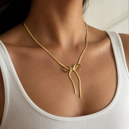 Ribbon Bow Necklace