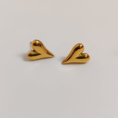 Elongated Heart Studs