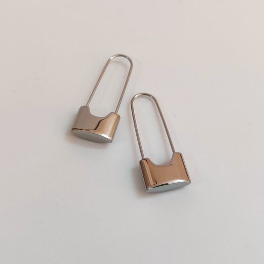 Pin Earrings - Silver